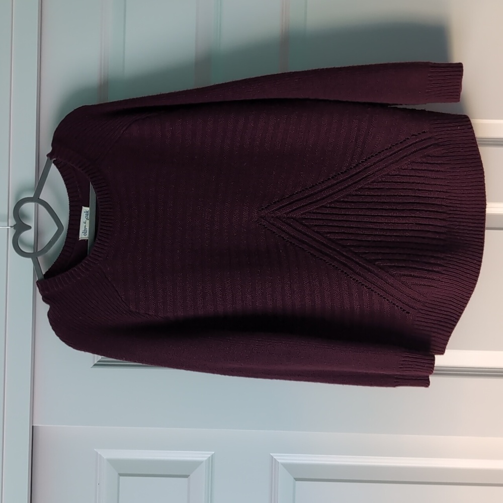 Burgundy Chevron Sweater